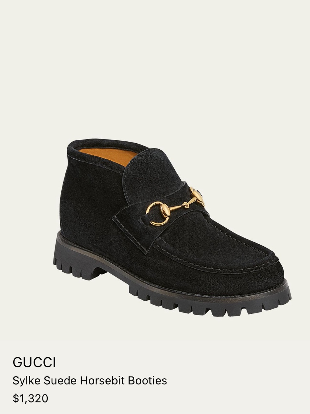 Gucci Sylke Shootie Suede black booties